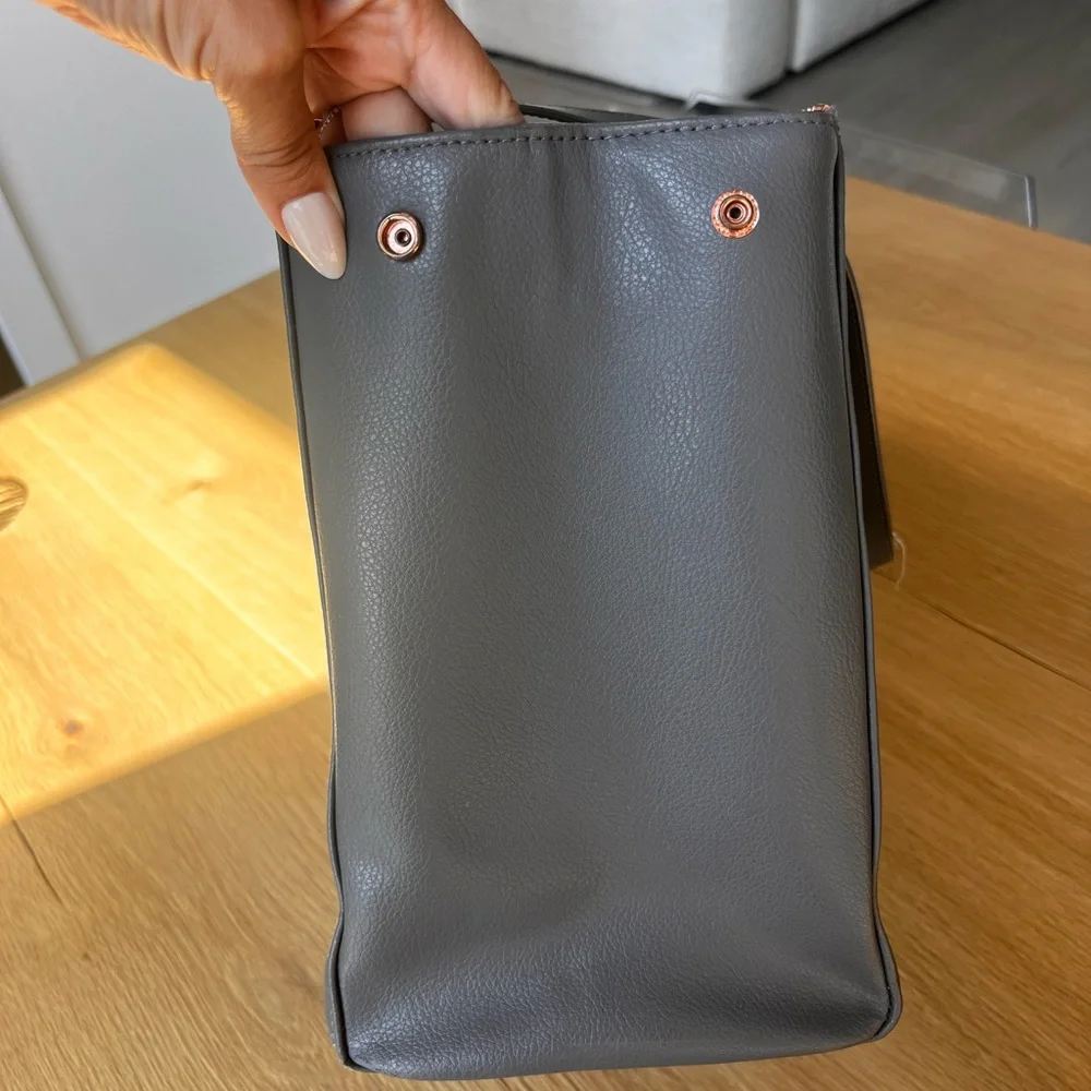 Ted Baker Charcoal Briefcase Bag with Rose Gold Hardware